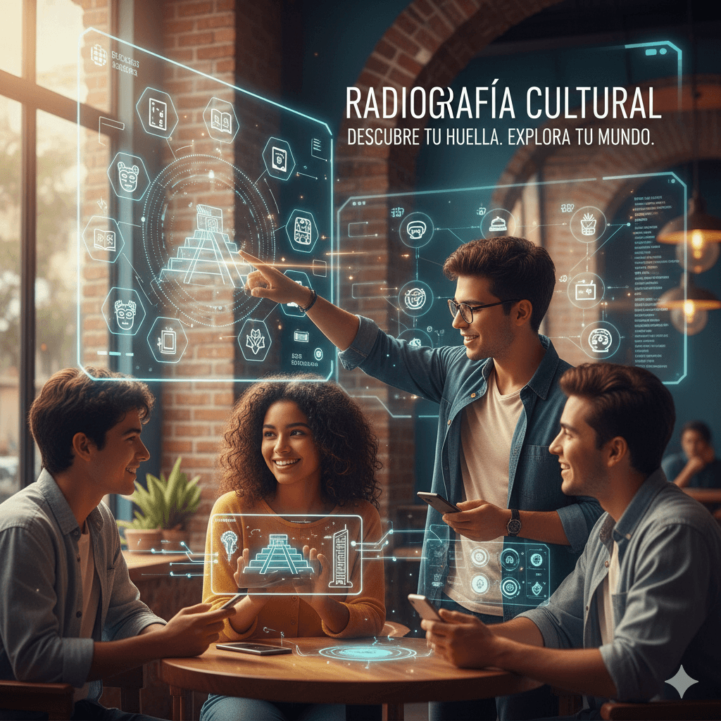 Jóvenes en un museo de arte, observando una pintura.